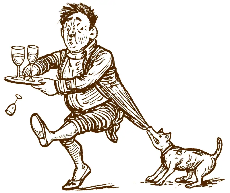 Alte Illustration von Paar bei Essen in der Gaststätte