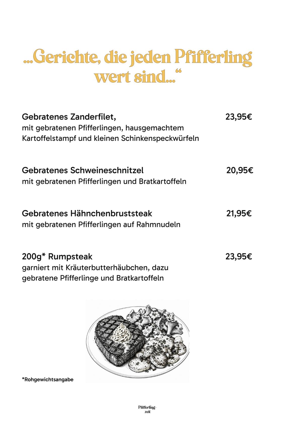 Sonderkarte Pfifferlingzeit 2026-2